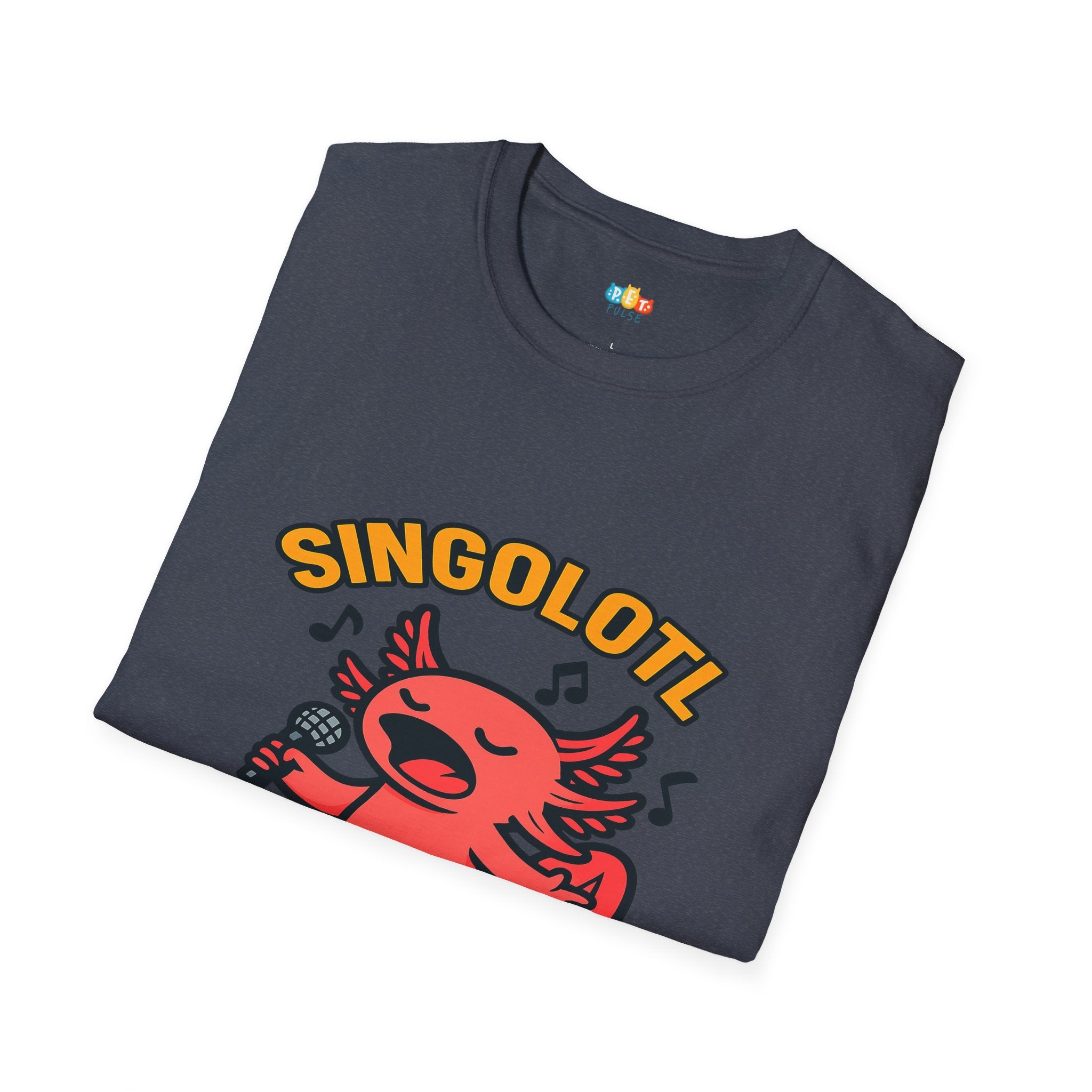 Singolotl Musical Axolotl Karaoke Singer T-Shirt - Funny Animal Pun Music Performance Vocalist Tee