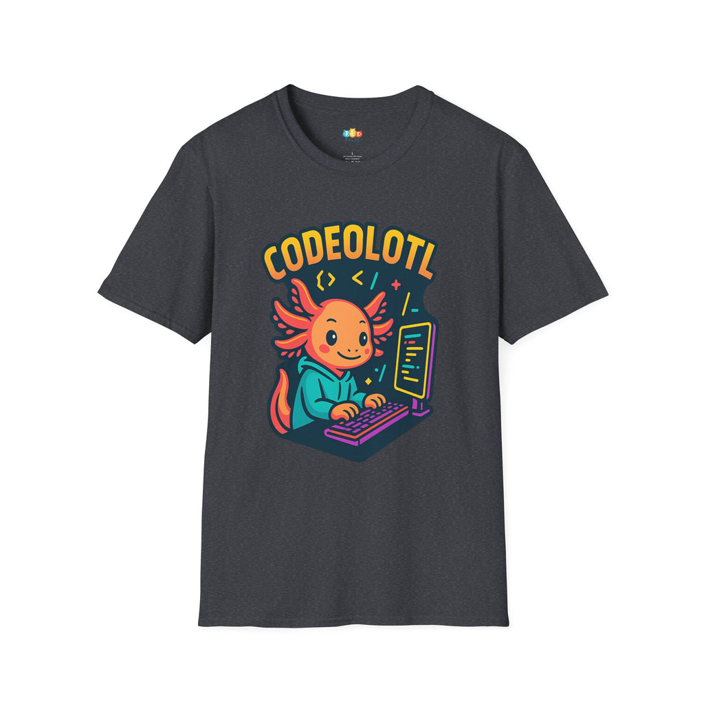 Codeolotl Programming Axolotl T-Shirt - Funny Coder Developer Computer Science Software Engineer Tee