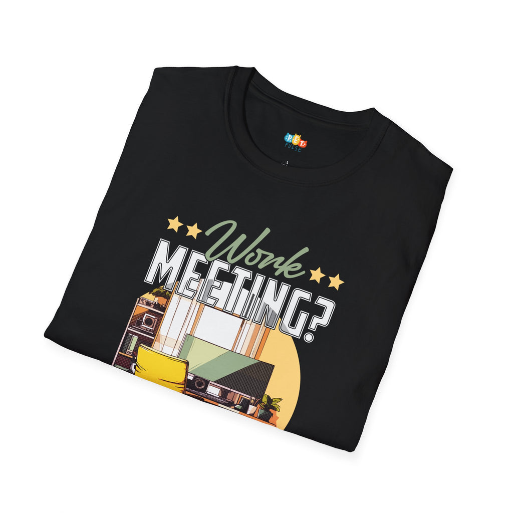 Work Meeting Sorry My Cat Scheduled A Nap Instead T-Shirt - Funny Pet Parent Work From Home Gift Humor Tee