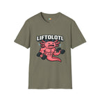 Liftolotl Weightlifting Axolotl T-Shirt - Funny Gym Fitness Workout Bodybuilding Muscle Training Tee