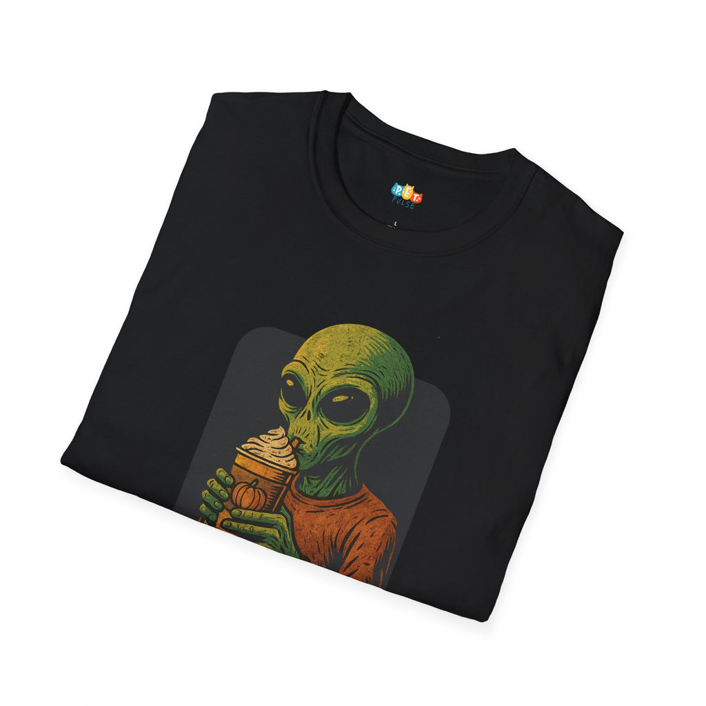 So Good It's Scary Alien Pumpkin Spice Halloween T-Shirt - Funny UFO PSL Coffee Sci-Fi Tee