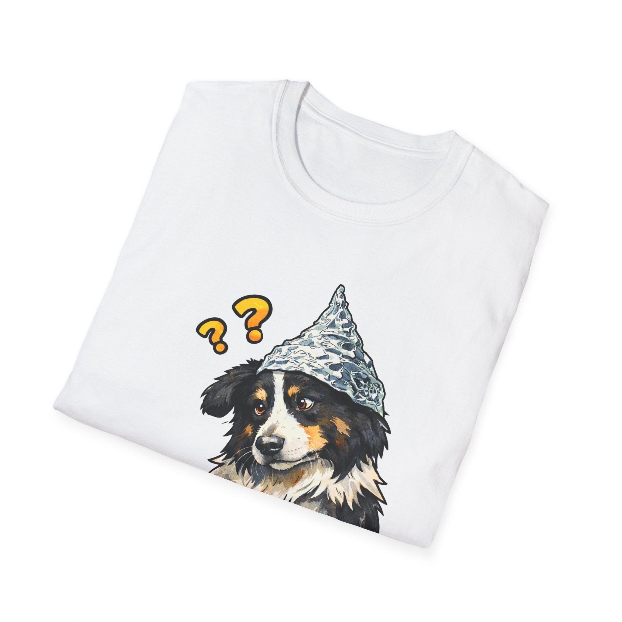 The Ball Was Never Thrown Funny Conspiracy Border Collie T-Shirt | Pet-Spiracy Theorist Collection by PetPulse