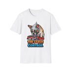 The Leash Is for Control Funny Conspiracy French Bulldog T-Shirt | Pet-Spiracy Theorist Collection by PetPulse