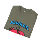 Napolotl Sleeping Axolotl T-Shirt - Funny Nap Sleep Tired Lazy Sleepy Rest Relaxation Tee