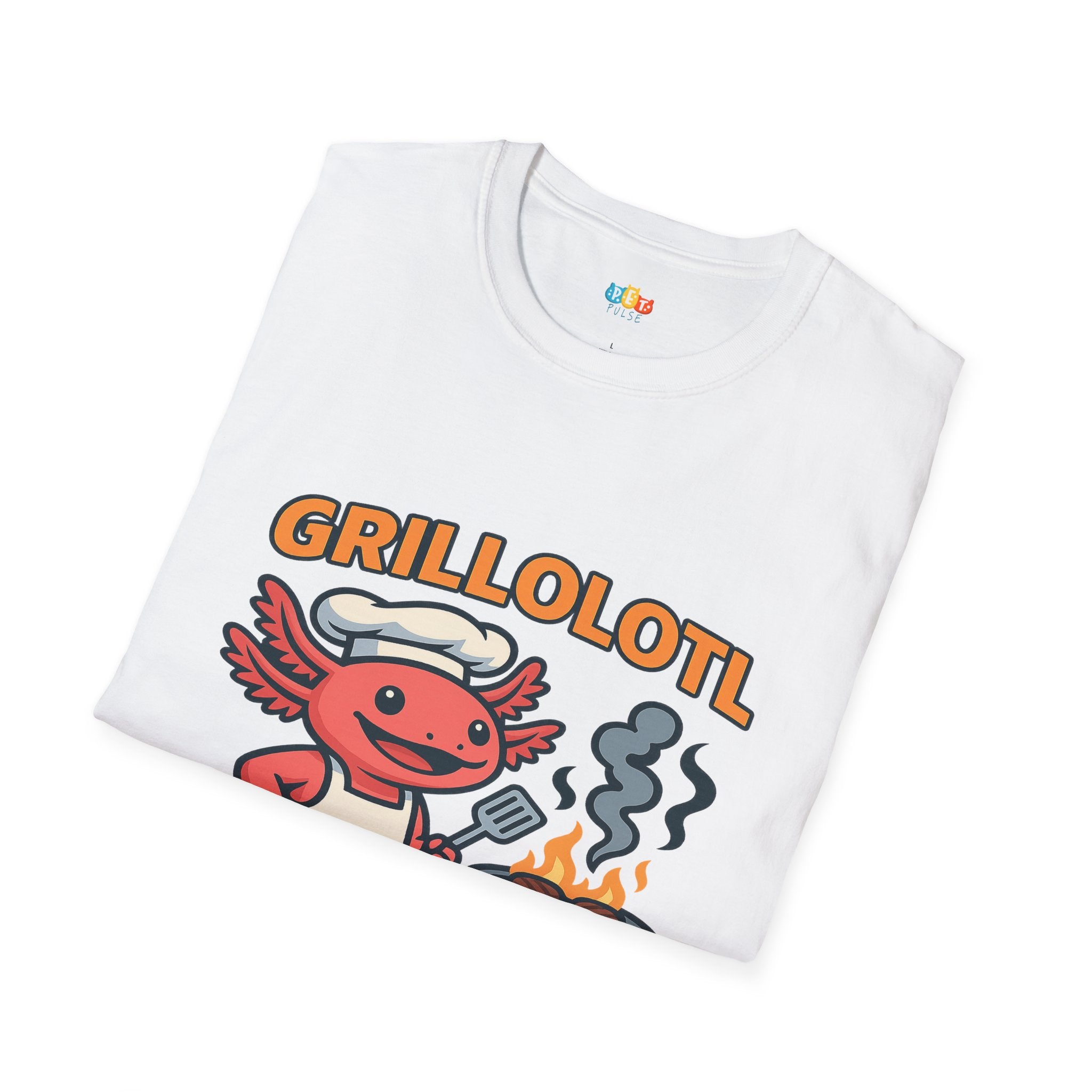 Grillolotl BBQ Axolotl T-Shirt - Funny Grilling Chef Gift BBQ Master Barbecue Cooking Dad Tee