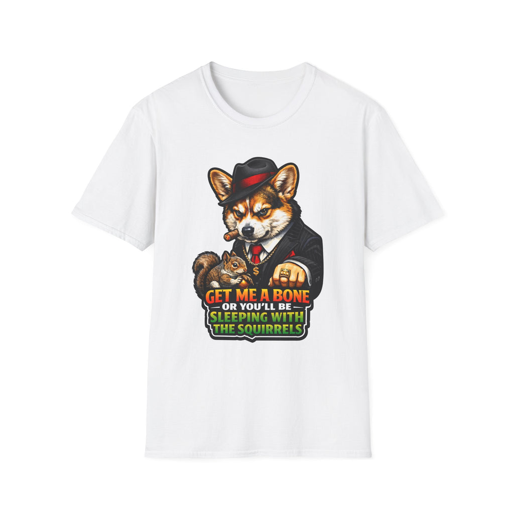 Get Me a Bone Funny Mobster Corgi T-Shirt | The Dog Father Collection by PetPulse