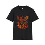 Phoenix Rising Fire Bird T-Shirt - Mythical Rebirth Flames Wings Fantasy Legendary Creature Graphic Tee