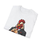 Respect The Peck Funny Boss Rooster T-Shirt | Mobster Chicken Graphic Tee for Chicken Owners | PetPulse