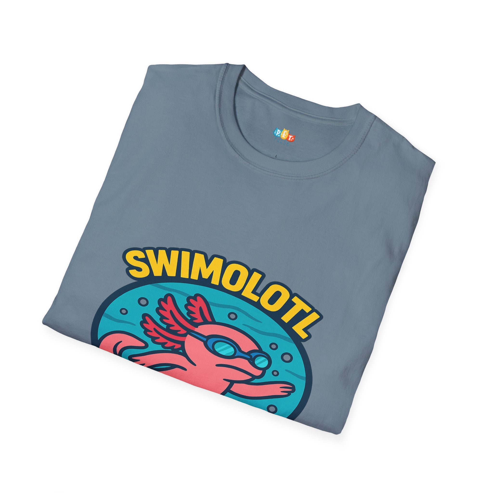 Swimolotl Athletic Axolotl Swimming T-Shirt - Funny Animal Pun Pool Swimmer Water Sports Fitness Tee