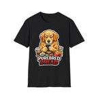 Purebred Dread Funny Golden Retriever Doomscrolling T-Shirt | Tech Pack Collection by PetPulse