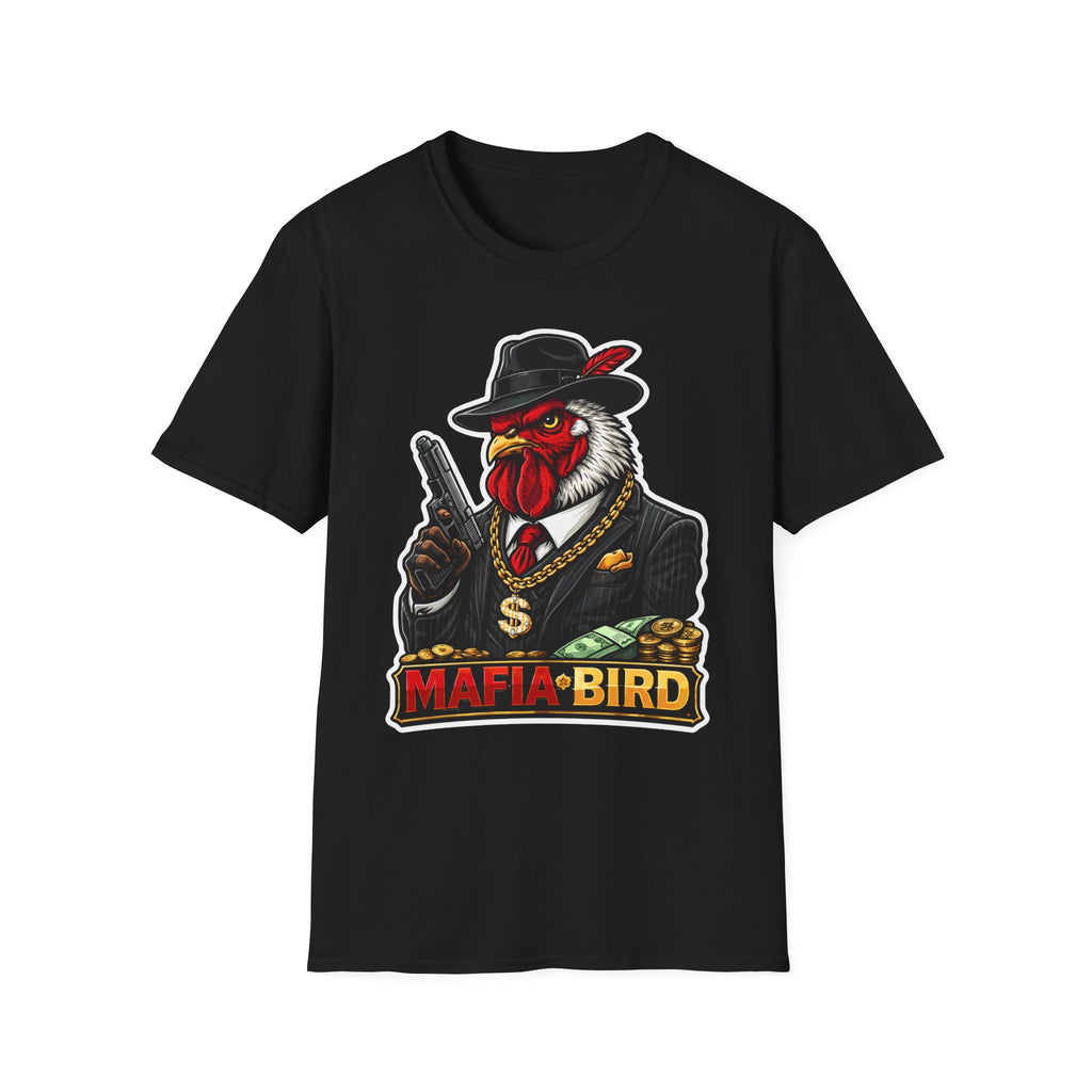 Mafia Bird Funny Gangster Chicken T-Shirt | Gold Chain Rooster Tee for Chicken Owners | PetPulse