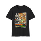 Squirrels Aren’t Real Funny Conspiracy Boston Terrier T-Shirt | Pet-Spiracy Theorist Collection by PetPulse