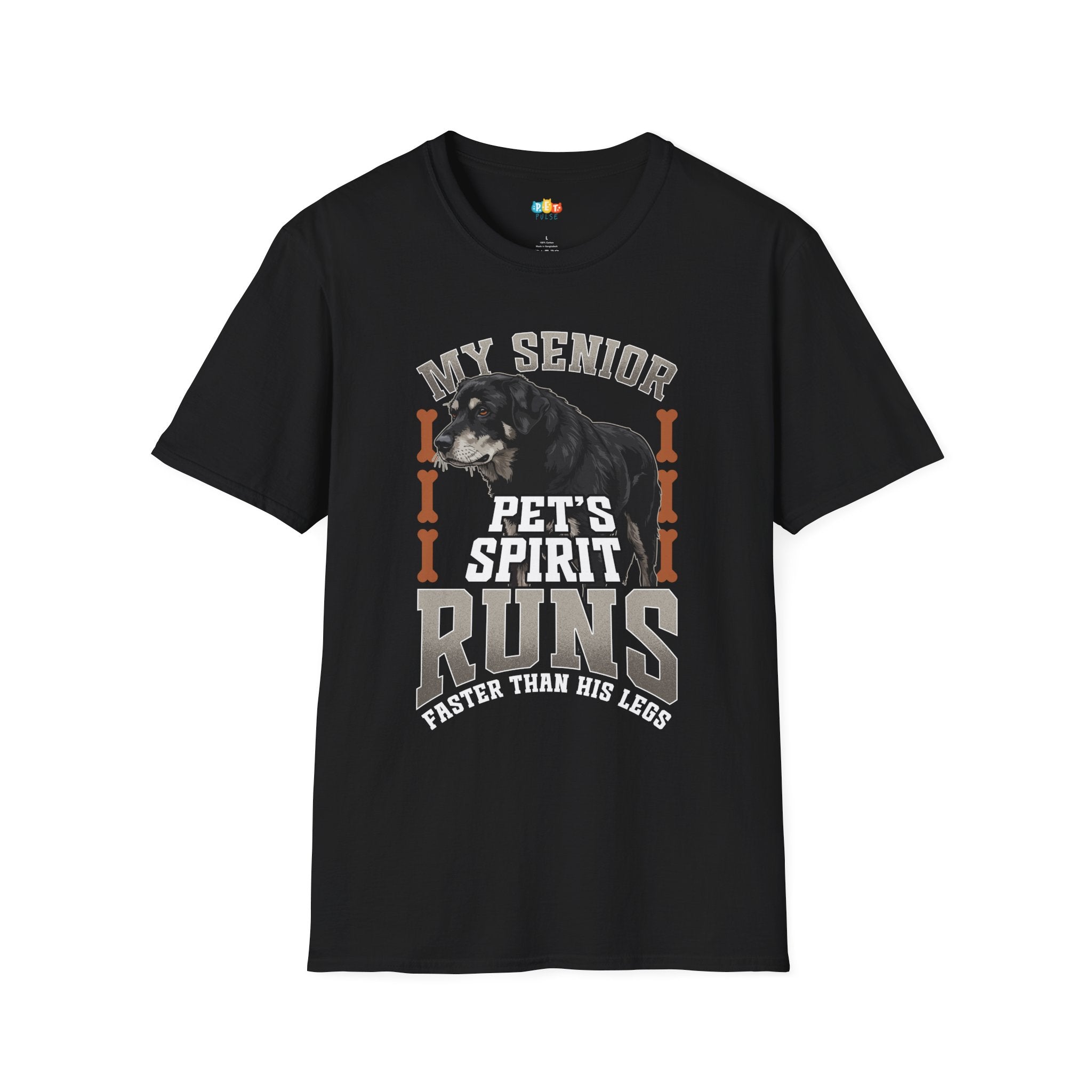 My Senior Pet's Spirit Runs Faster Than His Legs T-Shirt - Funny Aging Dog Cat Lover Veterinary Graphic Tee