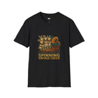Spinning Vintage Cheer Christmas T-Shirt - Retro Woodland Bunny Carolers Gramophone Holiday Music Xmas Tee
