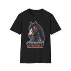Cybernetic Clydesdale Action Hero Horse T-Shirt | Sci-Fi Cyborg Draft Horse Graphic Tee | Mane Event Collection by PetPulse