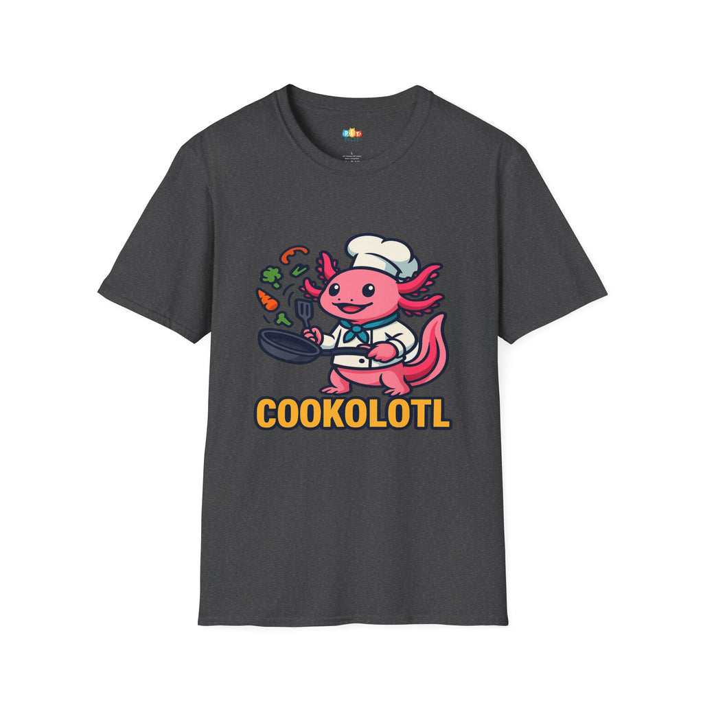 Cookolotl Chef Axolotl T-Shirt - Funny Cooking Gift Kitchen Chef Culinary Cook Food Lover Tee