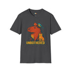 Unbothered Capybara With Cat And Birds T-Shirt - Funny Chill Animal Friendship Zen Vibes Graphic Tee