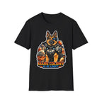 Mars Colony K-9 Unit Funny German Shepherd Space Armor T-Shirt | Cosmic Encounters Collection by PetPulse
