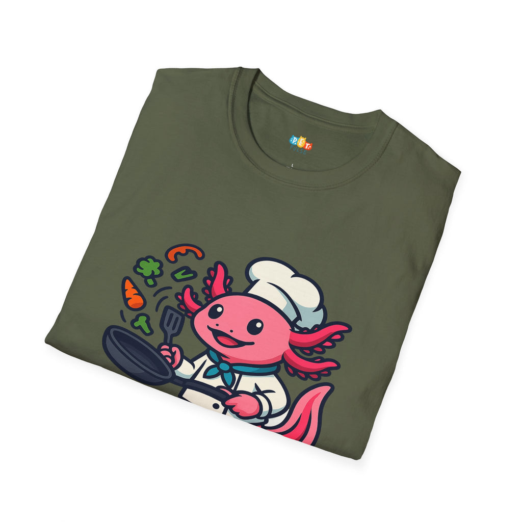 Cookolotl Chef Axolotl T-Shirt - Funny Cooking Gift Kitchen Chef Culinary Cook Food Lover Tee