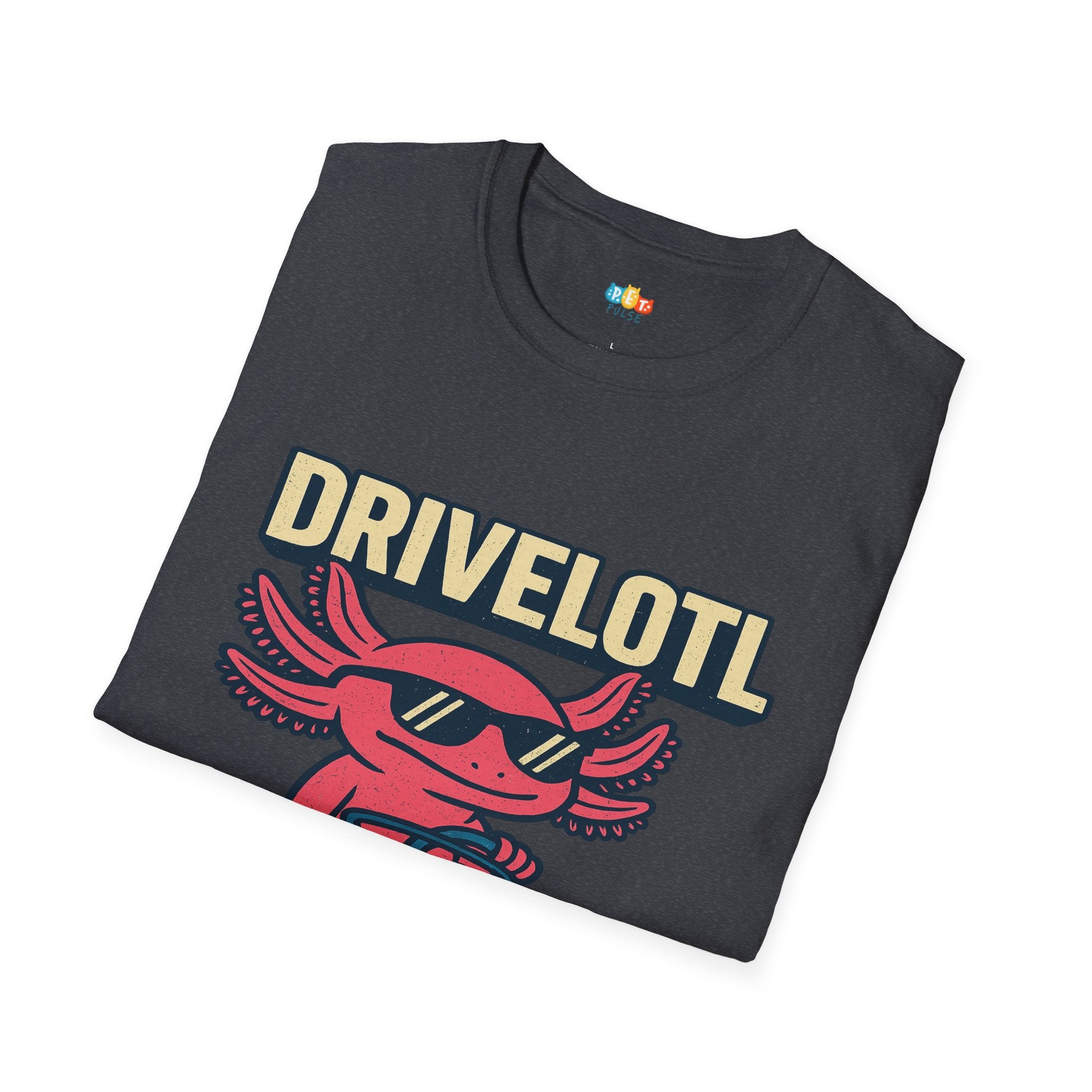 Drivelotl Cool Driving Axolotl T-Shirt - Funny Car Lover Racing Sports Car Driver Automotive Tee