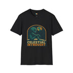 Celestial Introvert Alien T-Shirt - Funny UFO Space Loneliness Earth Observer Extraterrestrial Humor Tee