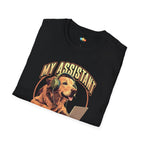 My Assistant Has Paws And No Respect For Deadlines T-Shirt - Funny Pet Parent Work From Home Gift Humor Tee