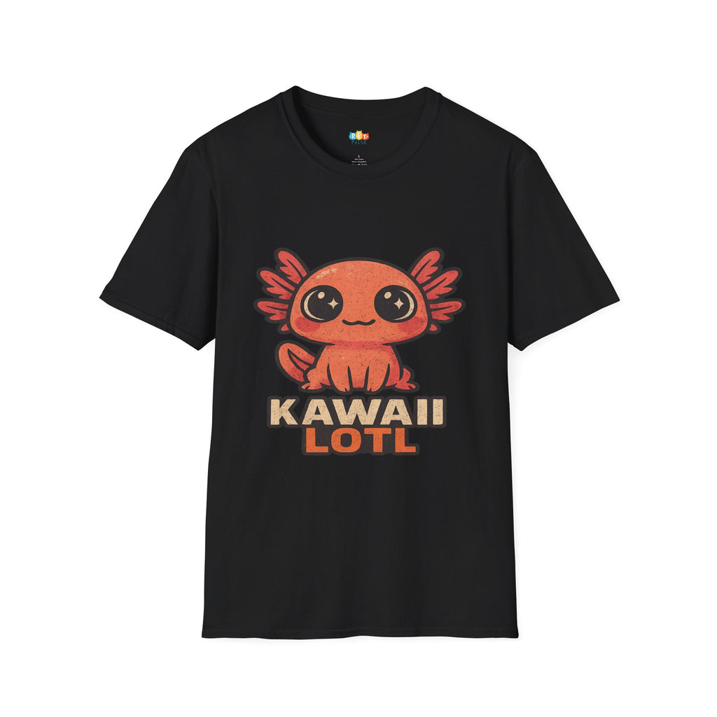 Kawaii Lotl Cute Axolotl Japanese Style T-Shirt - Funny Animal Pun Adorable Amphibian Kawaii Culture Tee