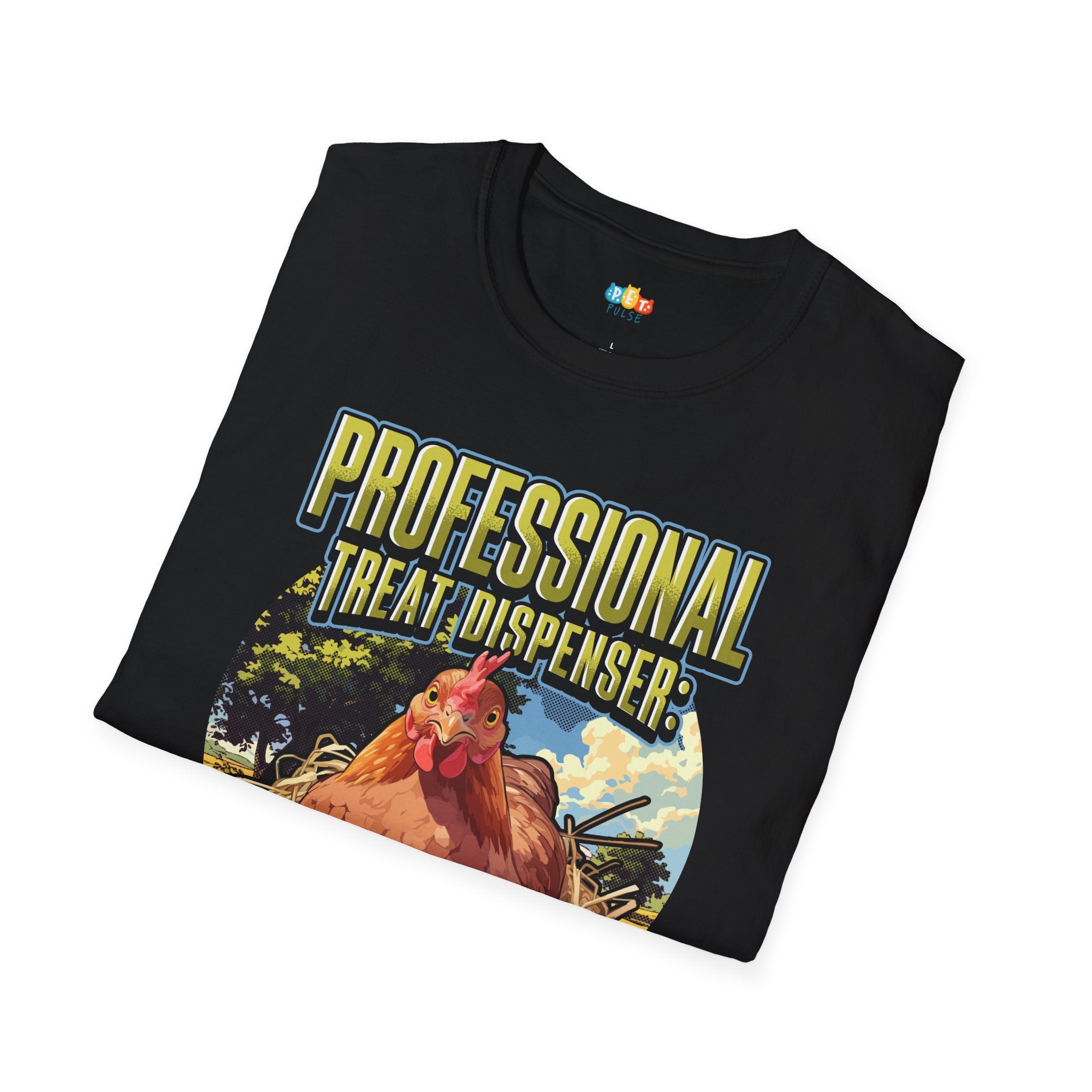 Professional Treat Dispenser Chicken T-Shirt - Funny Farm Life Spoiled Hen Snack Expert Poultry Graphic Tee