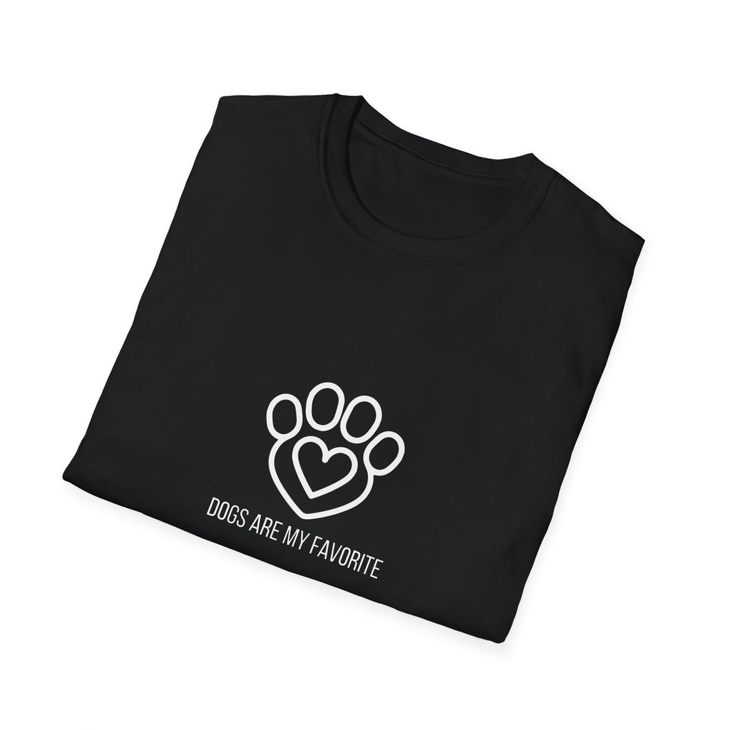 Dog Lover T‑Shirt — Paw Heart Graphic "Dogs Are My Favorite"