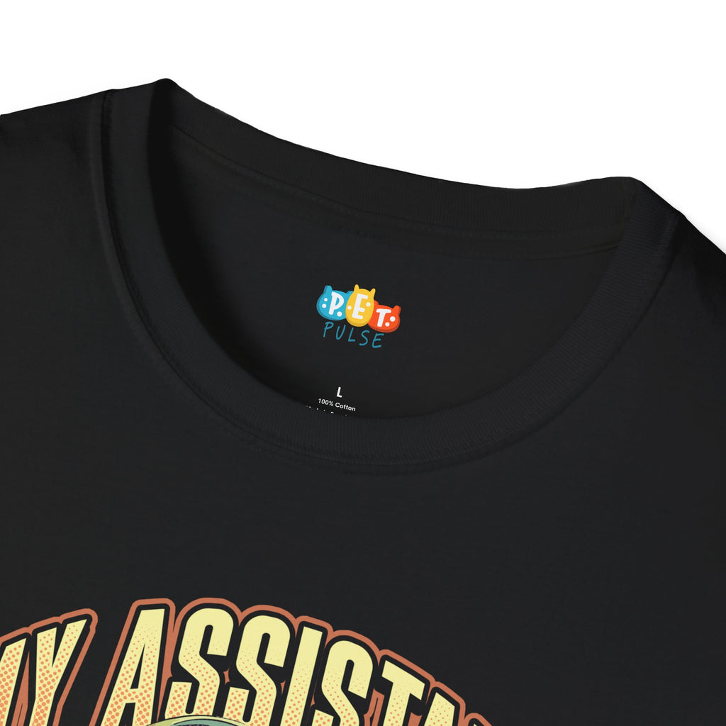 My Assistant Has Paws And No Respect For Deadlines T-Shirt - Funny Pet Parent Work From Home Gift Humor Tee