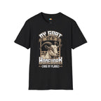 My Goat Ate My Homework T-Shirt - Funny Farm Life Rural Country Living Goat Farmer School Graphic Tee