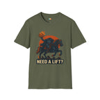 Need A Lift Halloween T-Shirt - Headless Horseman Uber Horror Comedy Gothic Spooky Fall Graphic Tee