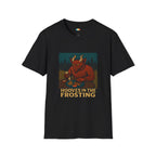 Hooves In The Frosting Christmas T-Shirt - Funny Holiday Krampus Cookie Decorating Baking Cryptid Tee