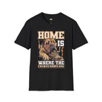 Home Is Where The Chewed Shoes Are Dog T-Shirt - Rescue Dog Parent Mastiff Hero Graphic Tee