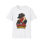 Feathers and Fedoras Funny Dapper Rooster T-Shirt | Cigar Smoking Chicken in Fedora Graphic Tee for Chicken Owners | PetPulse