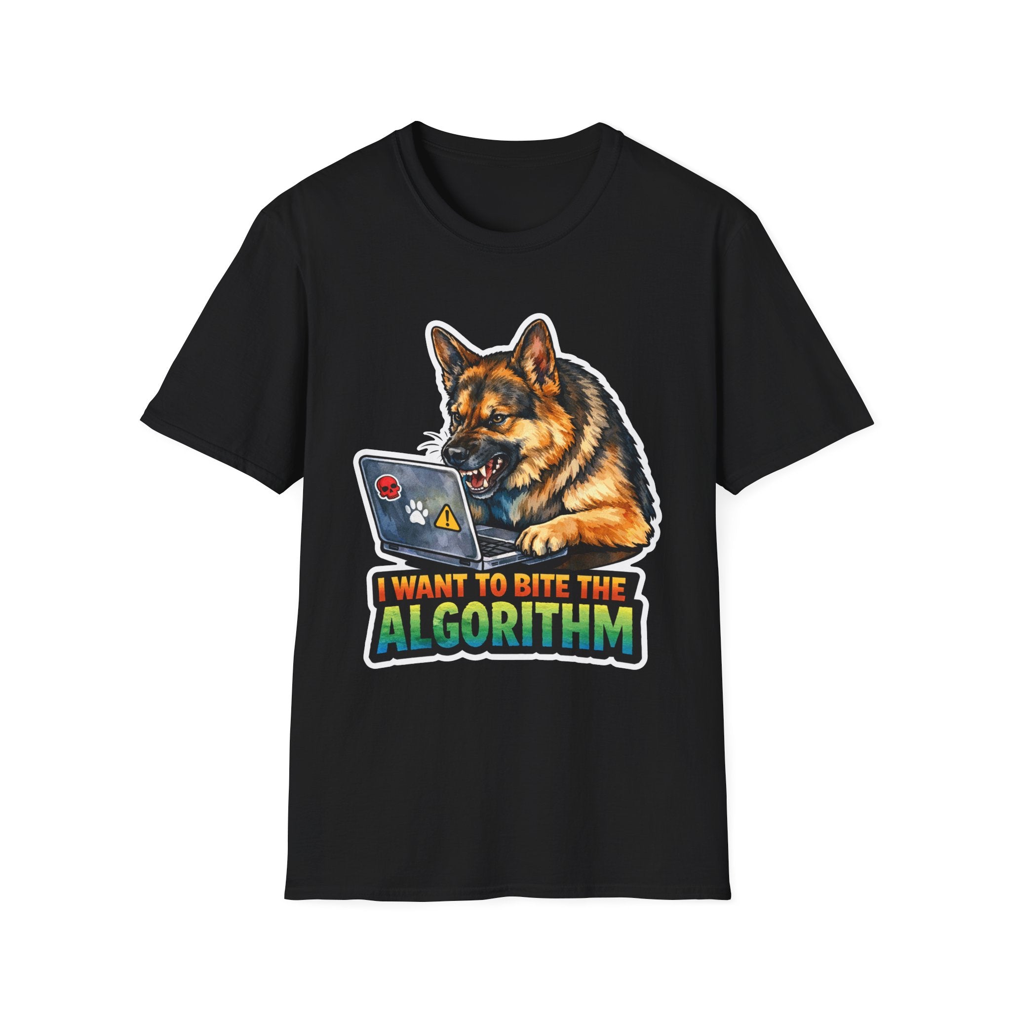 I Want to Bite the Algorithm Funny German Shepherd T-Shirt | Tech Pack Collection by PetPulse