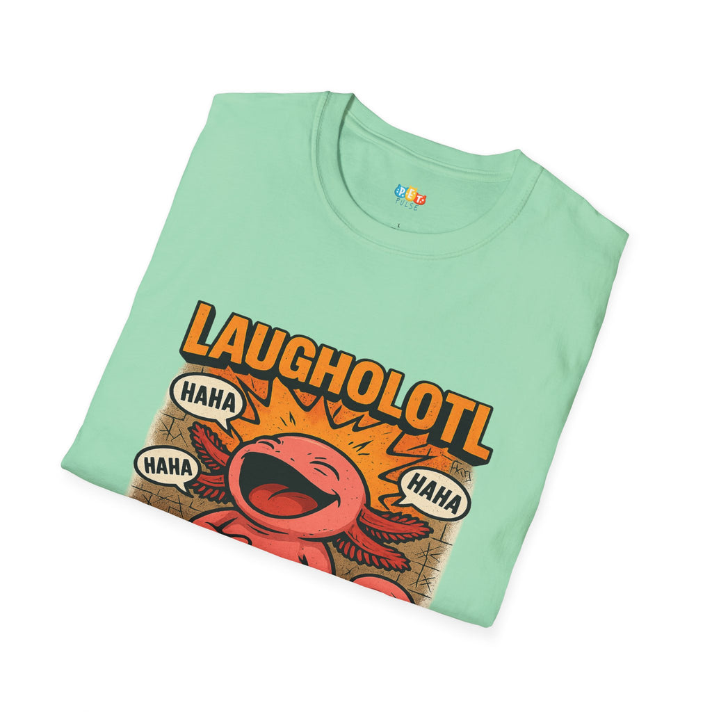 Laugholotl Comedy Axolotl T-Shirt - Funny Comedian Joke Book Humor Laughter Stand Up Comedy Tee