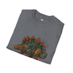 Spikes and Steam Steampunk Stegosaurus T-Shirt - Funny Mechanical Dinosaur Victorian Industrial Graphic Tee