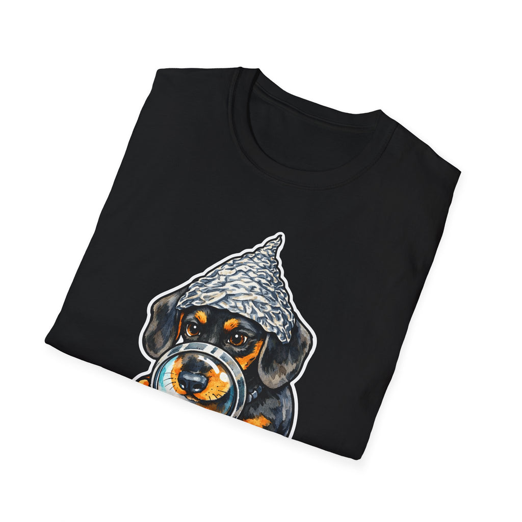 Follow the Paw Prints Funny Conspiracy Dachshund T-Shirt | Pet-Spiracy Theorist Collection by PetPulse