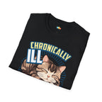 Chronically Ill Chronically Loved Cat T-Shirt - Chronic Illness Awareness Feline Support Comfort Graphic Tee
