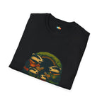 Singing Where We're Rooted Christmas T-Shirt - Vintage Woodland Badger Carolers Holiday Underground Xmas Tee