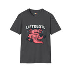 Liftolotl Weightlifting Axolotl T-Shirt - Funny Gym Fitness Workout Bodybuilding Muscle Training Tee