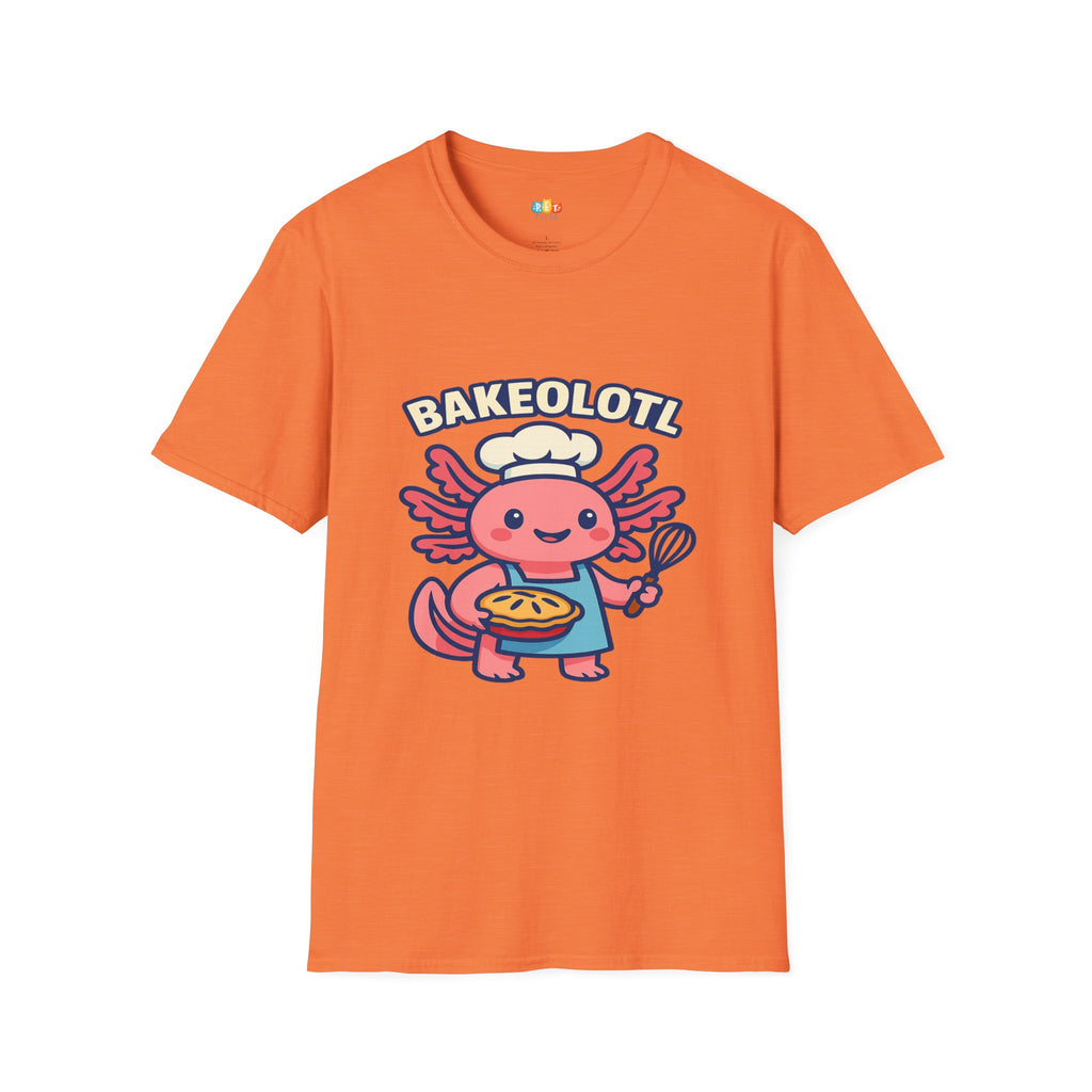 Bakeolotl Baking Axolotl T-Shirt - Funny Baker Chef Pie Whisk Kitchen Cooking Pastry Baker Tee