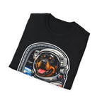 Rottweilers Love to Take Rides Funny Astronaut Rottweiler T-Shirt | Cosmic Encounters Collection by PetPulse