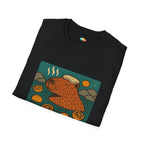Capybara Vibes Hot Springs Relaxation T-Shirt - Funny Spa Day Orange Slice Bath Chill Animal Lover Tee