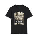 Home Is Where The Herd Is T-Shirt - Funny Sheep Farm Life Rural Country Living Flock Shepherd Graphic Tee