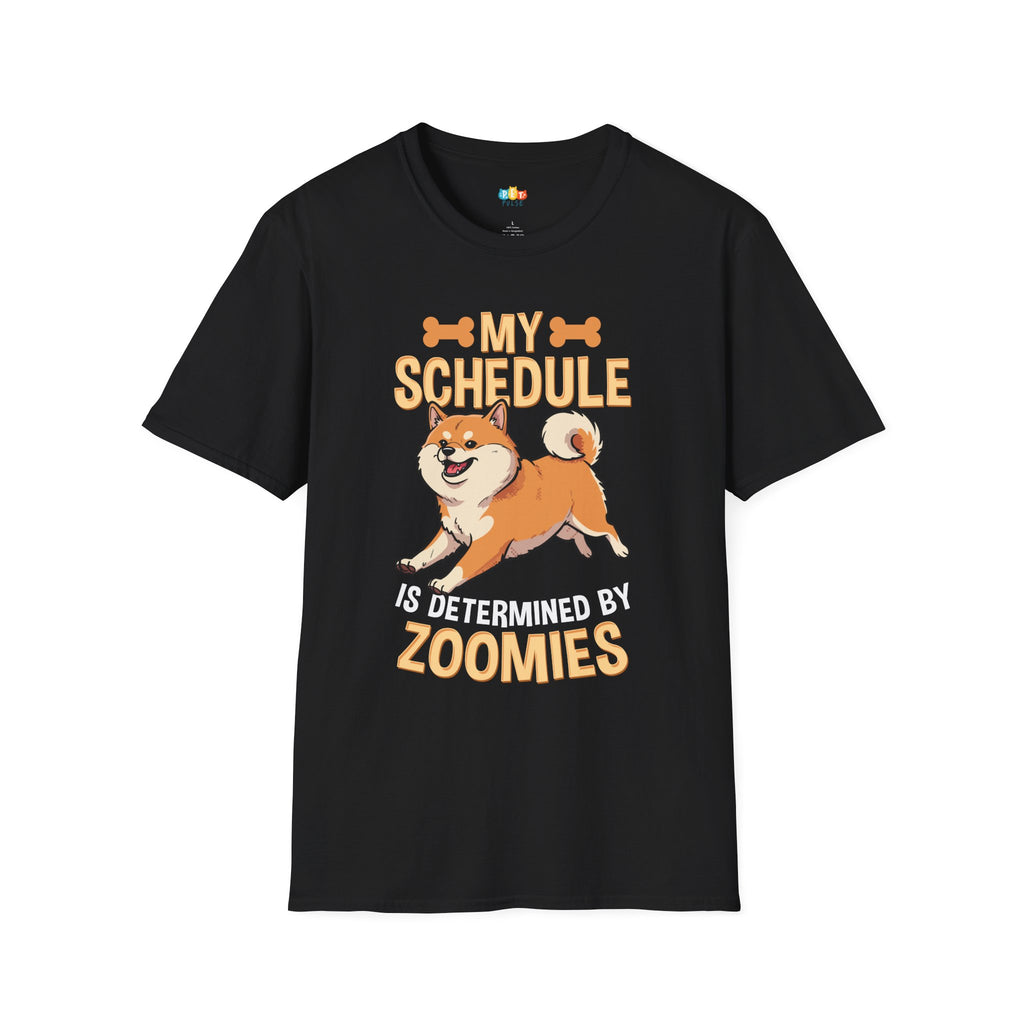 My Schedule Zoomies T-Shirt - Funny Dog Owner Pet Parent Random Energy Burst Chaos Humor Tee