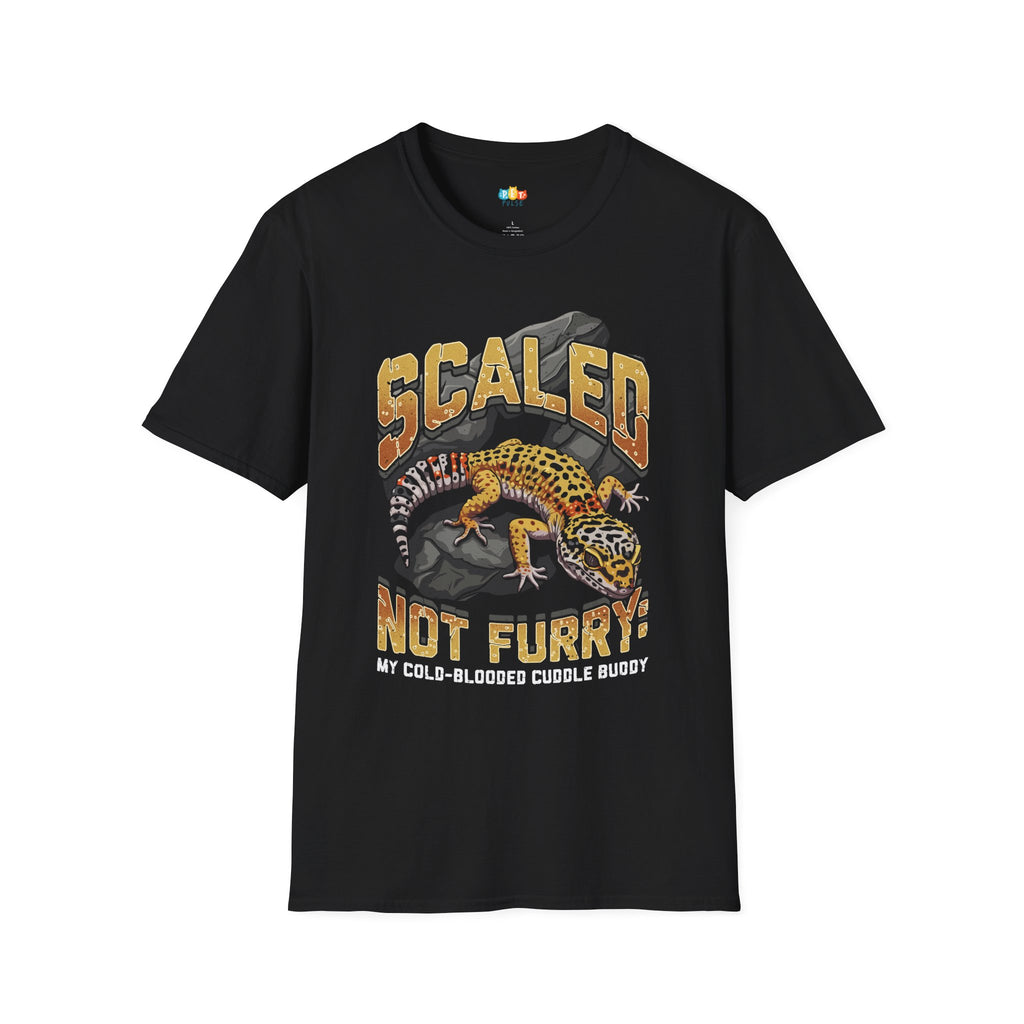 Scaled Not Furry Leopard Gecko T-Shirt - Funny Reptile Pet Owner Lizard Lover Gift Tee