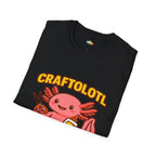 Craftolotl Crafting Axolotl T-Shirt - Funny DIY Craft Arts Scissors Glue Yarn Crafty Creator Tee