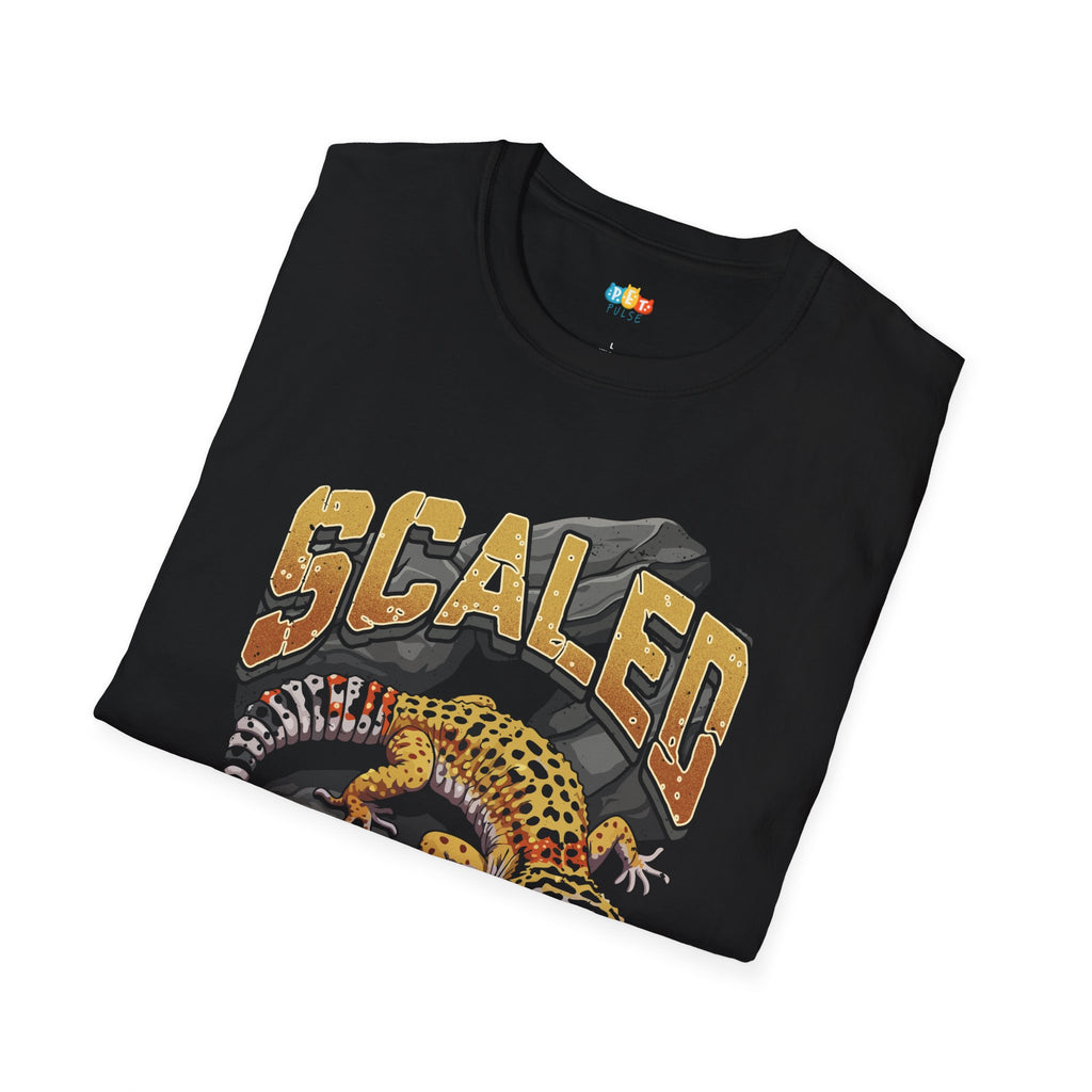Scaled Not Furry Leopard Gecko T-Shirt - Funny Reptile Pet Owner Lizard Lover Gift Tee